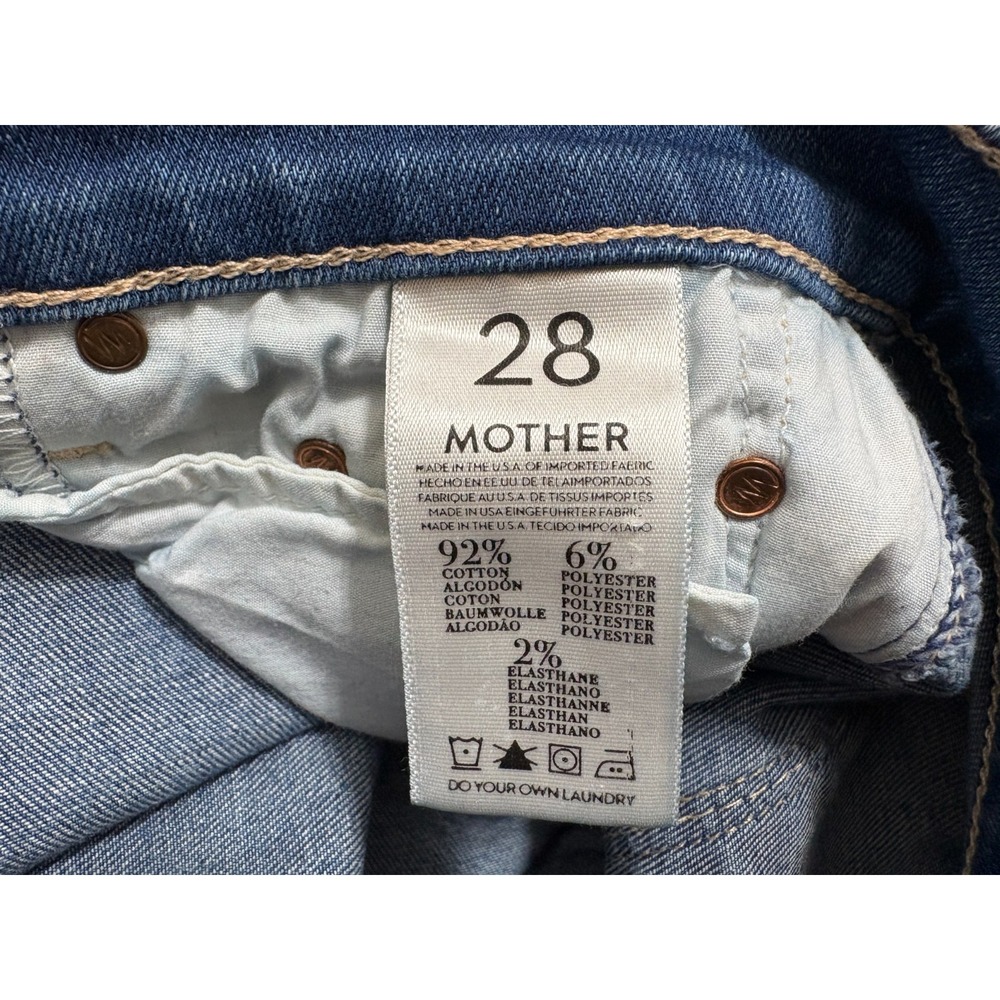 MOTHER Jeans Vamp Spiked Heels to Tractor Wheels Stretch Womens 28 (30 x 26.75) - Picture 12 of 16